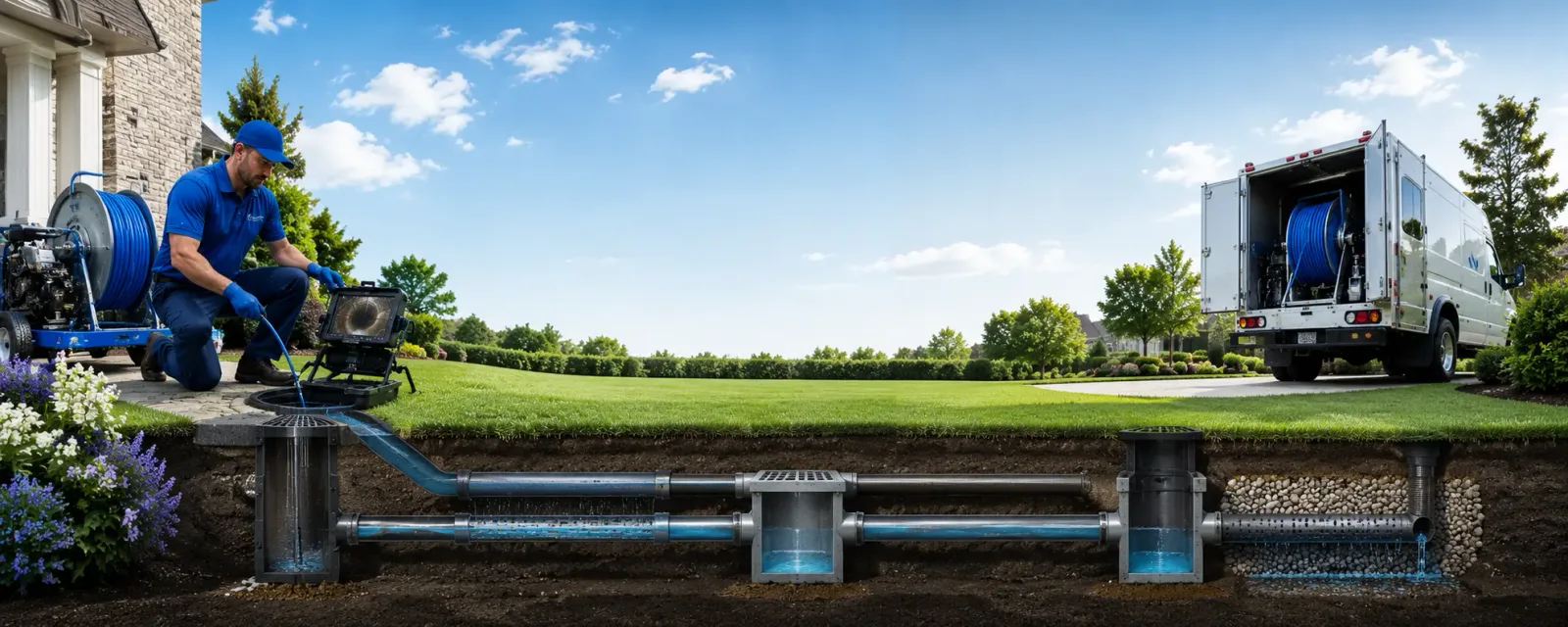 Outdoor drain cleaning information for Blue Bell, PA